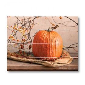 Pumpkin on Burlap