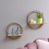 Set of 2 Floating Rings Wall Shelves Gold - Danya B