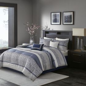 7 Piece Jacquard Comforter Set