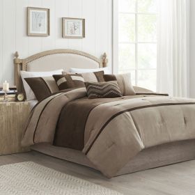 7 Piece Faux Suede Comforter Set