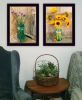 "Country Sunflowers & Chives" 2-Piece Vignette by Anthony Smith, Ready to Hang Framed Print, Black Frame