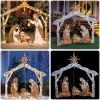 LED Lighted Nativity Scene Christmas Decoration Ornament for Lawn, Yard, Patio