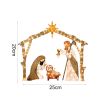 LED Lighted Nativity Scene Christmas Decoration Ornament for Lawn, Yard, Patio