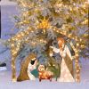 LED Lighted Nativity Scene Christmas Decoration Ornament for Lawn, Yard, Patio