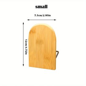 Renewable Bamboo Book Stand: Simple Log Texture Desk Decor for Office & School Storage (Items: 1pc Small)